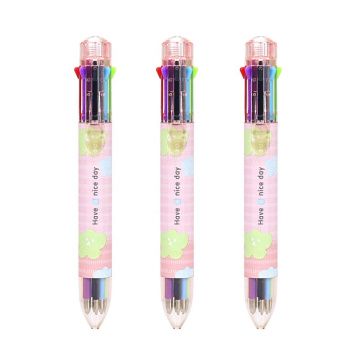 And Stal mignon stylo multifonction 8 couleurs d&#39;encre en 1 stylo à bille en plastique pour les fournitures scolaires